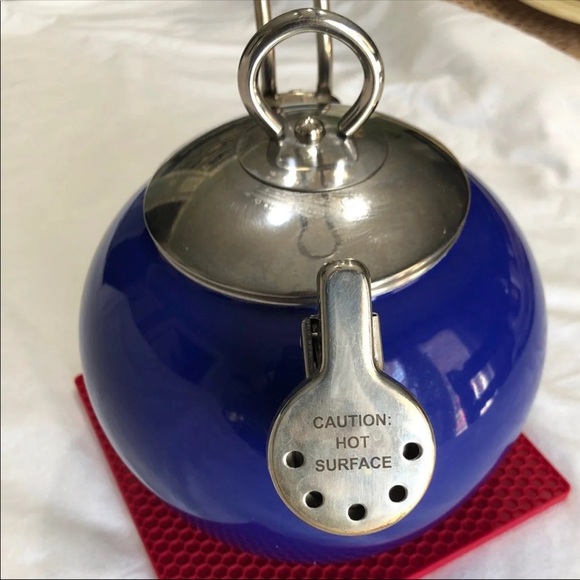 Blue AIDEA 1.7 Quart Whistling Enamel Stainless Steel T Stovetop Tea Kettle - Picture 4 of 12